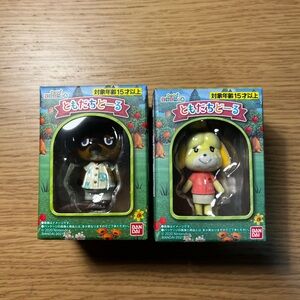 Bundle NIB Animal Crossing New Horizons Tom Nook and Isabelle Flocked Figurines